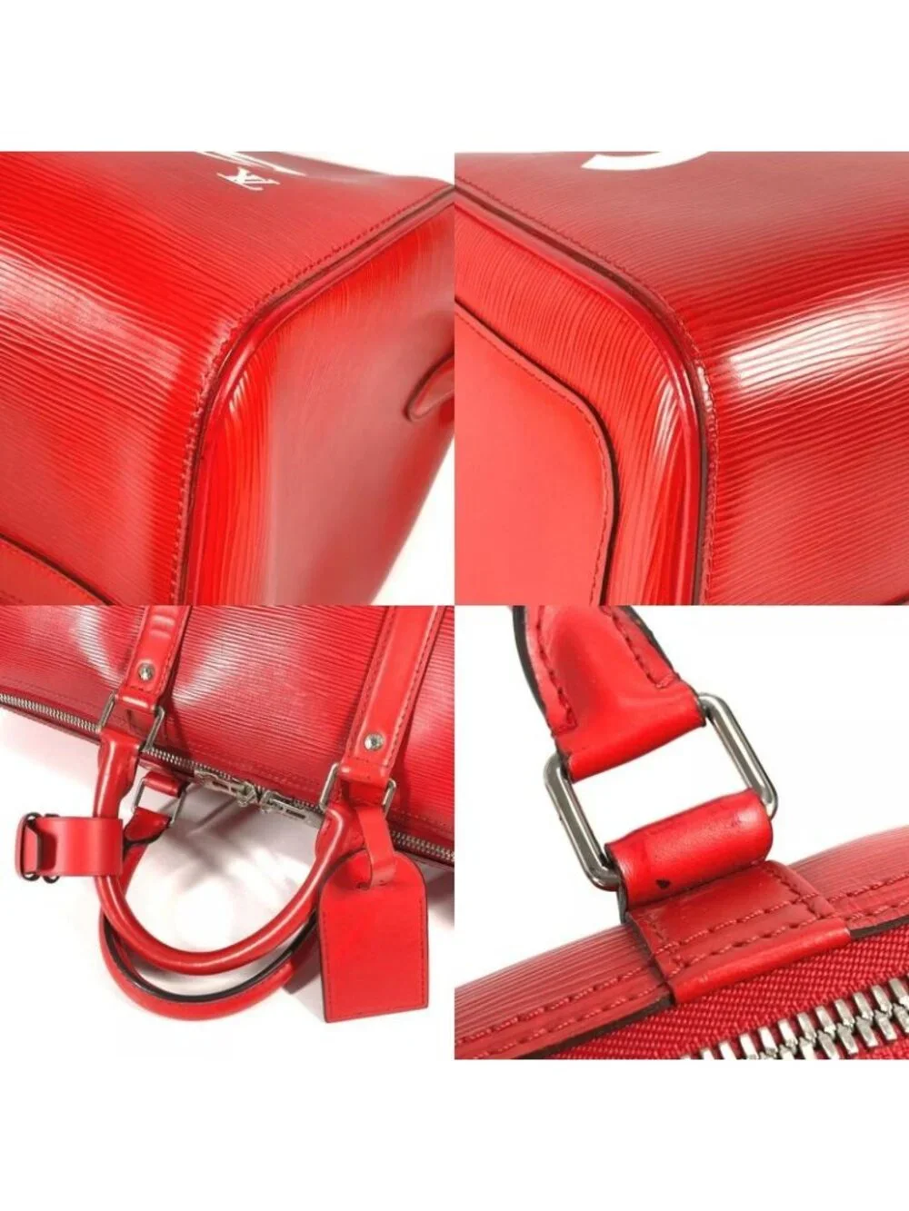 Louis Vuitton Boston Bag Keepall Bandouliere 45 Epi Leather Red